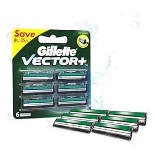 Gillette Vector Plus Cartridge - 6 Pcs