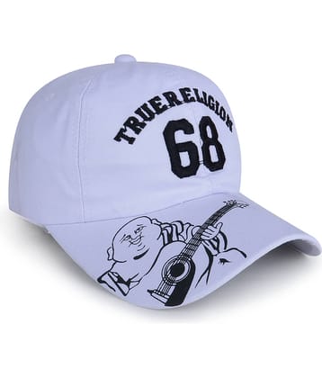 Zacharias White Cotton Men's Cap ( Pack of 1 )