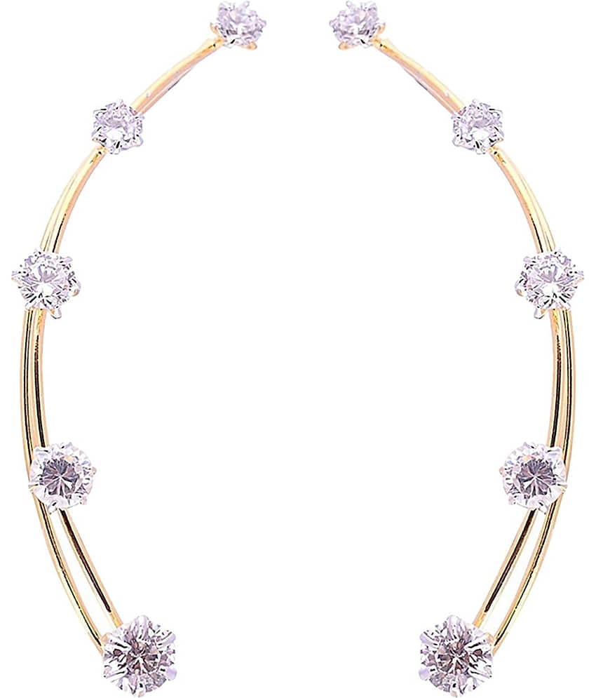YOUBELLA Gold Danglers Earrings ( Pack of 1 )
