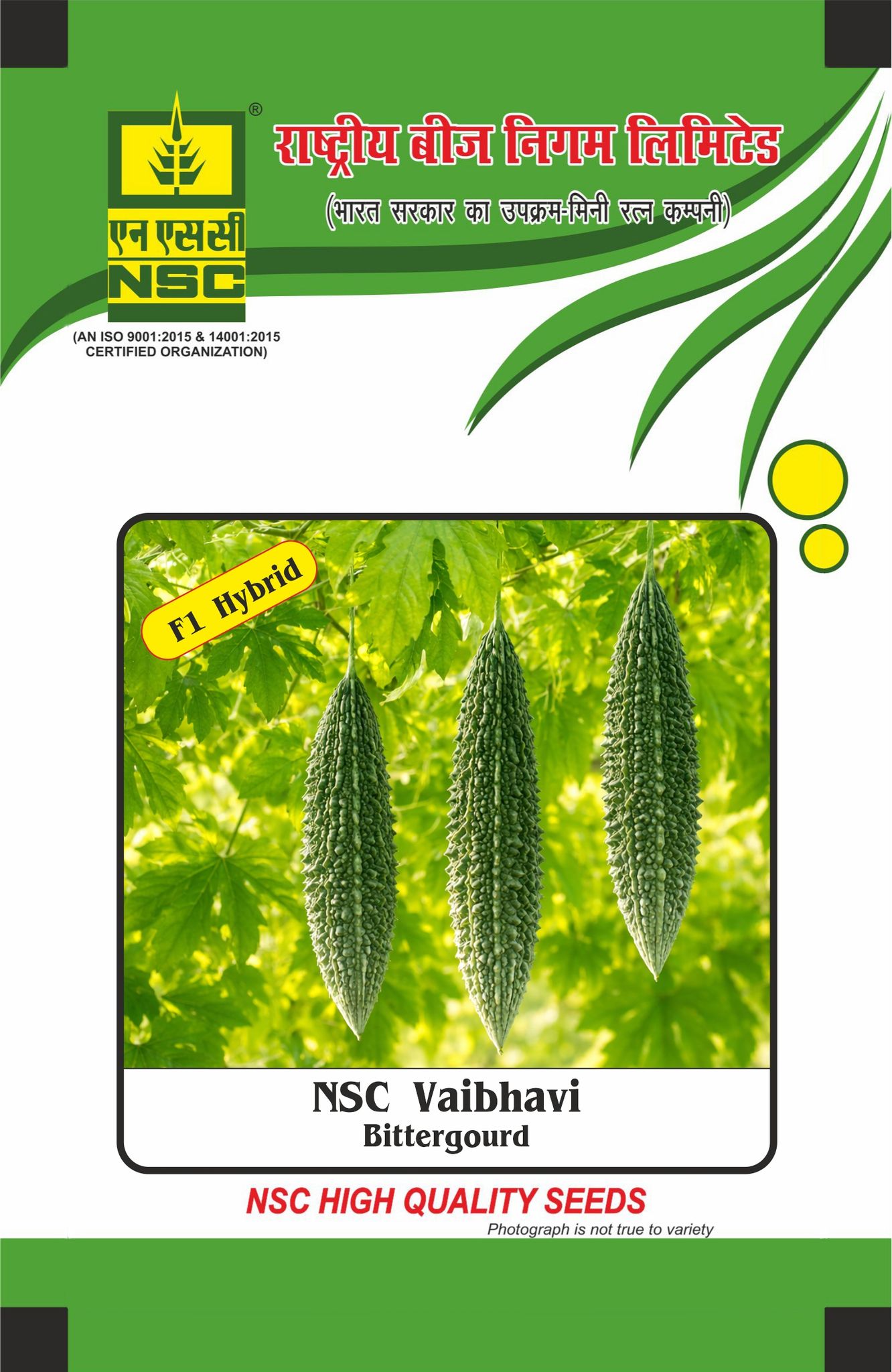 NSC Hybrid Bittergourd, Vaibhavi, 25 Gram Seed Pouch