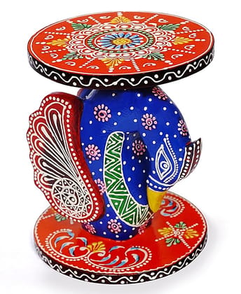 Kondapalli Decorative /Pooja Wooden Peacock Side Table Stand