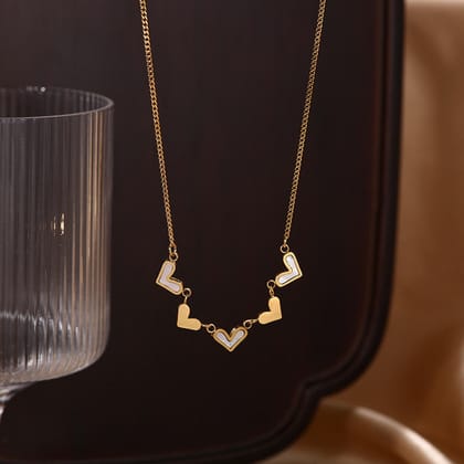 Shell Heart Necklace For Women, 18k Gold Plated Necklace, Cute Choker Necklace, Best Gift For Girlfriend, Birthday Gift for women, Classy Necklace