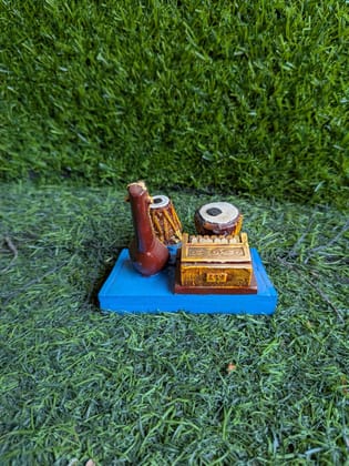 Miniature Indian Classical Musical Instrument Set Decorative Showpiece