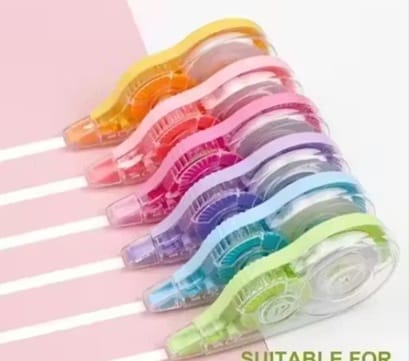 Correction Tape Pack of 6 Smooth Writing White Out Correction Tapes for School & Office Use