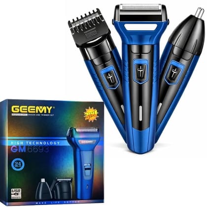 3 in1 Perfect Shaver, Hair Clipper and Nose Trimmer Rechargeable Beard, Moustaches, Body, Pubic Hair Grooming | Private Part Shaving Hair Machine And Trimming With Cord And Without Cordless Use.