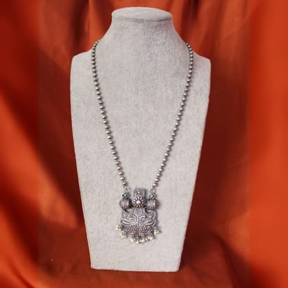 Silva Sutra Peacock pendant necklace