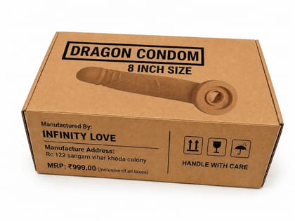 Dragon Condom Reusable Penis Sleeve 8 Inch