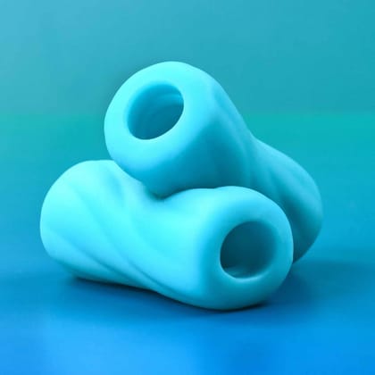 Infinity love Jack Stroker Compact Soft Flexible Personal Body Stress Relief & Relaxing Sleeve Massager for Men Non-Electric and Waterproof Massager (Blue)