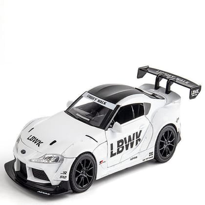 KTRS Enterprise 1:24 Supra Toy Car Diecast Car Model Die Cast Cars for Kids Pullback Openable Door Toy Cars for Boy Sound and Light Pull Back