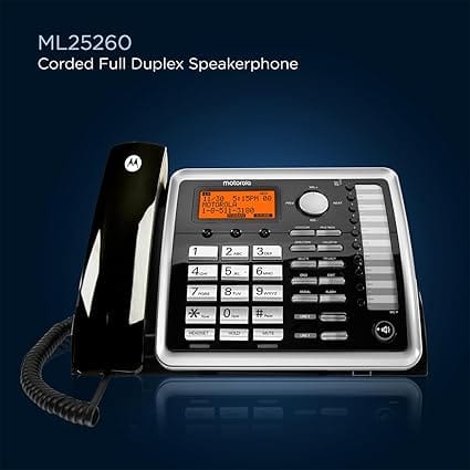 Motorola ML25260 Corded Duplex Speakerphone DECT 6.0 Expandable 2-line Business Phone