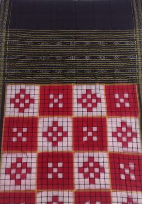 Red Pasapalli Sambalpuri Handloom Cotton Dupatta