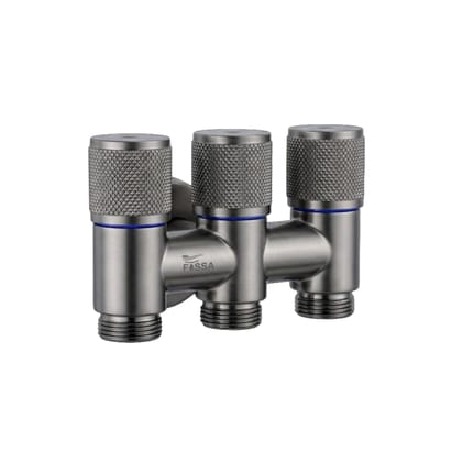 Curio 3 Way Grey  Laundry Faucet Stainless Steel Angle Valve Without Nozzle