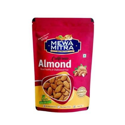 MewaMitra Regular Almonds 250g | Natural & Fresh Badam Giri | Raw Dry Fruits | High Protein Healthy Snack Nuts