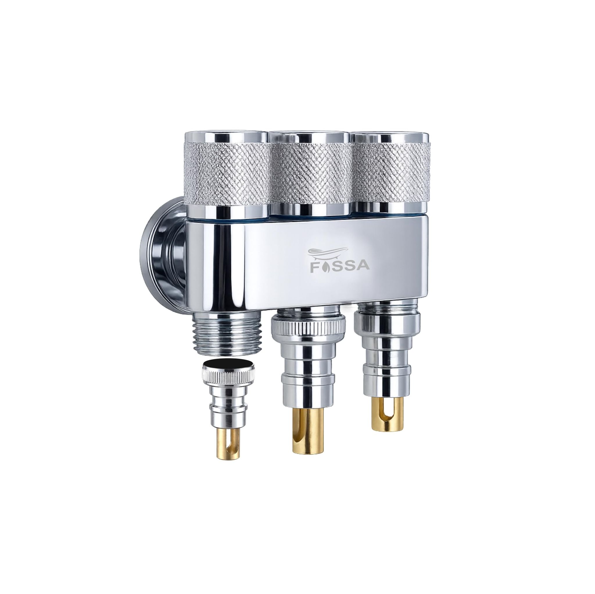 3 Way Galaxy Silver Laundry Faucet Stainless Steel Angle Valve With Nozzle