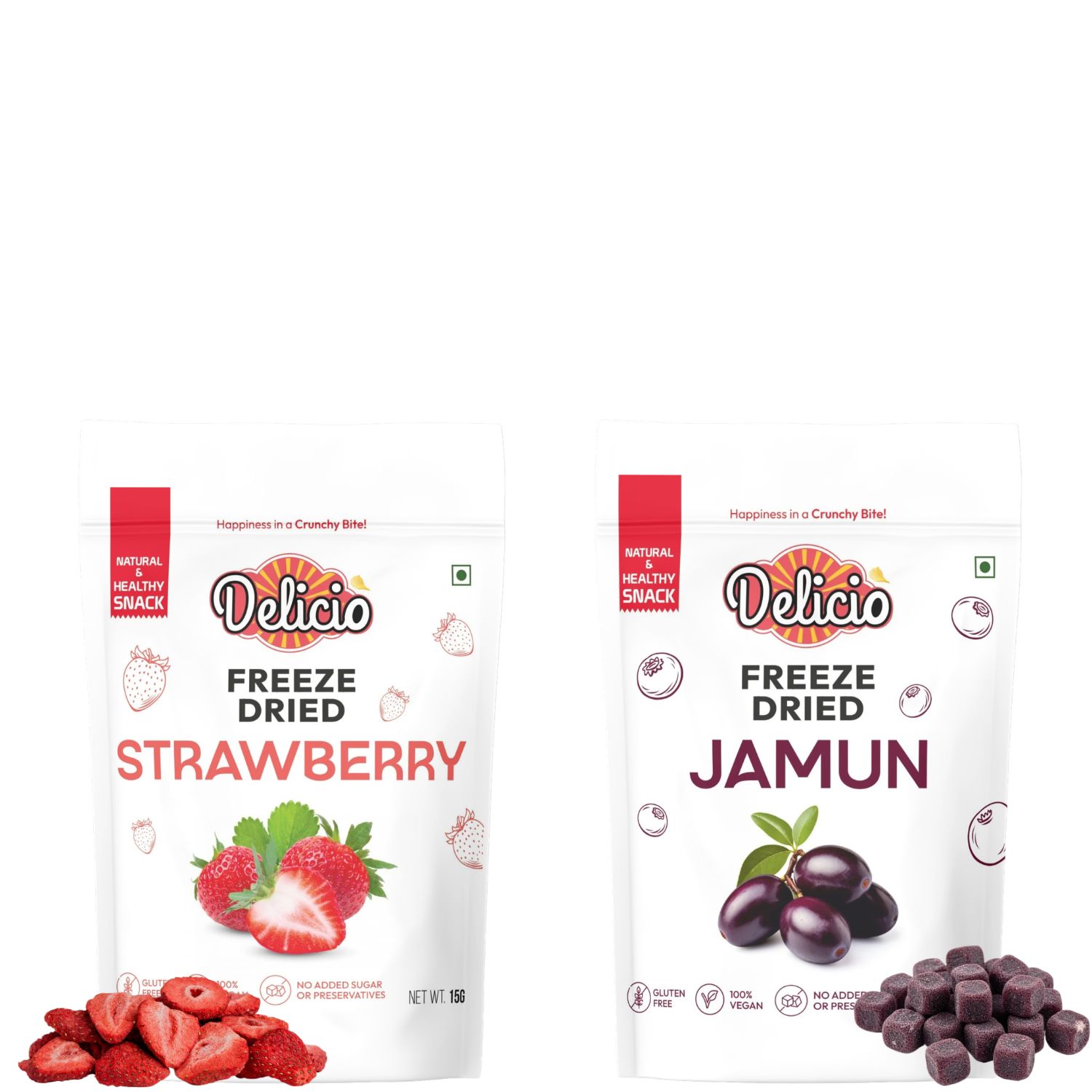 Freeze Dried Strawberry (15g) & Jamun (20g)