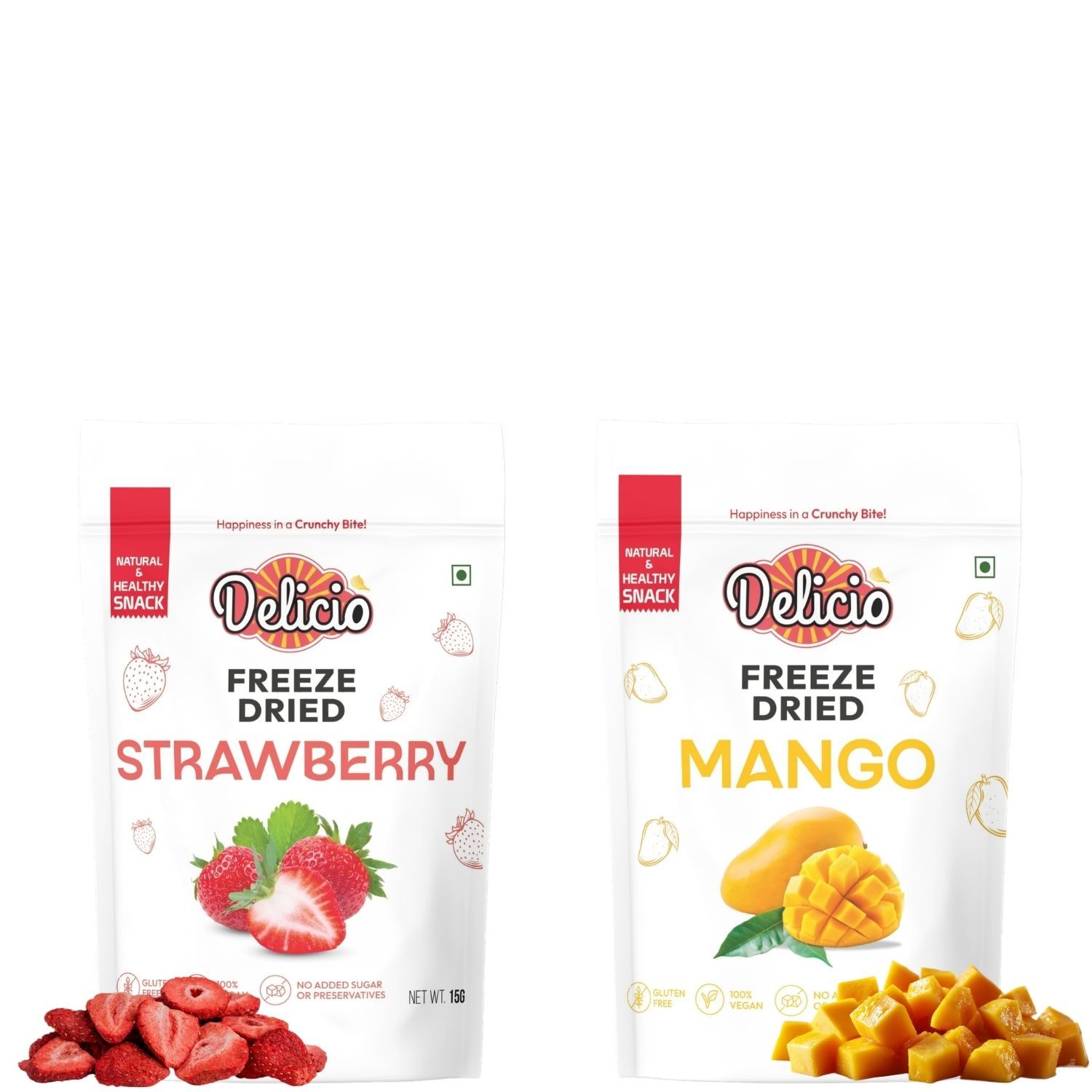 Freeze Dried Strawberry (15g) & Mango (20g)