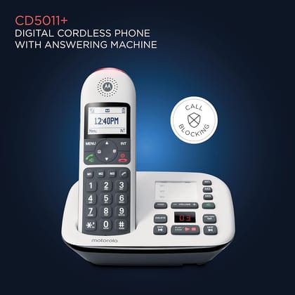Motorola CD5011+ Digital Cordless Telephone with Answering Machine 