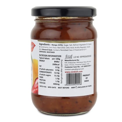 Nimkish Hot Mango Relish | 300g | Himalayan Artisan Chutney | No Preservatives | Made in Kullu