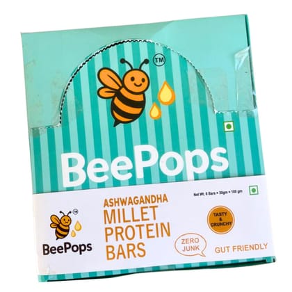 BeePops Millet Protein Bars-Ashwagandha (6NX30G)