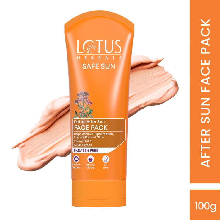 Lotus Herbals Safe Sun Detan After-Sun Face Pack (100g)
