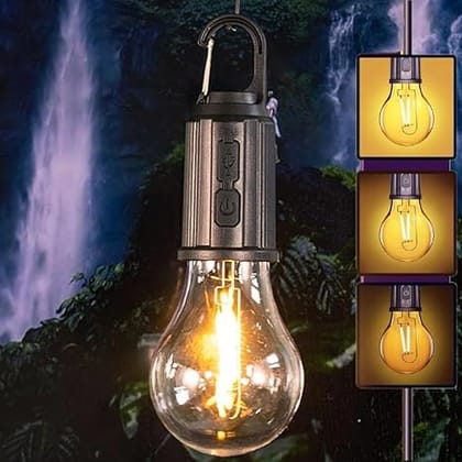 Camping Lights Waterproof LED Bulb Tent Lights with USB Cable 3 Modes Hanging Camping Lantern, Hanging Lamp for Hiking, Emergency, Camping, Household, Car Repairing (Pack of 1)