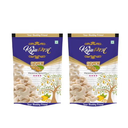 KajuMitra Cashew Nuts 400g (Pack of 2 x 200g) | W280 Premium Cashews | 4 Star Whole Kaju | Natural & Fresh Dry Fruits