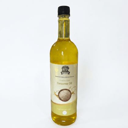 Wood Pressed Sesame Oil (Cold Pressed | Chemical-Free | HRK Farms)