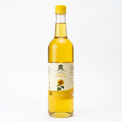 Wood Pressed Sunflower Oil (Cold Pressed | Chemical-Free | HRK Farms)