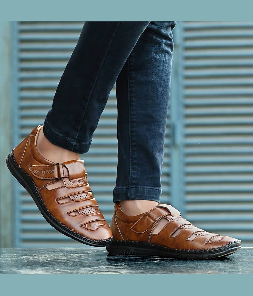 Rising Wolf - Black Men's Sandals