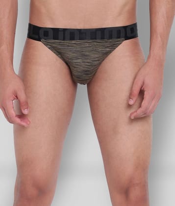 La Intimo - Olive Polyester Men's Thongs ( Pack of 1 ) - XL