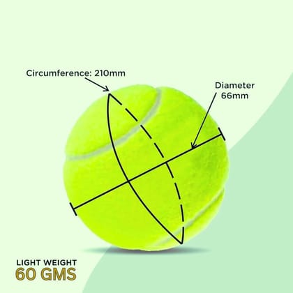 Vicky Fly Light Cricket Tennis Ball, Yellow, Pack of 3