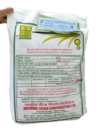 NSC Black Gram Variety - Pant Urd-9, 4 Kg of Certified Seed