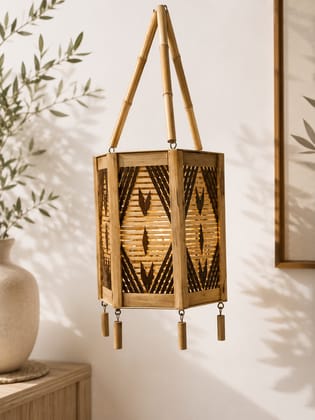 Bamboo Pendant Light Lantern