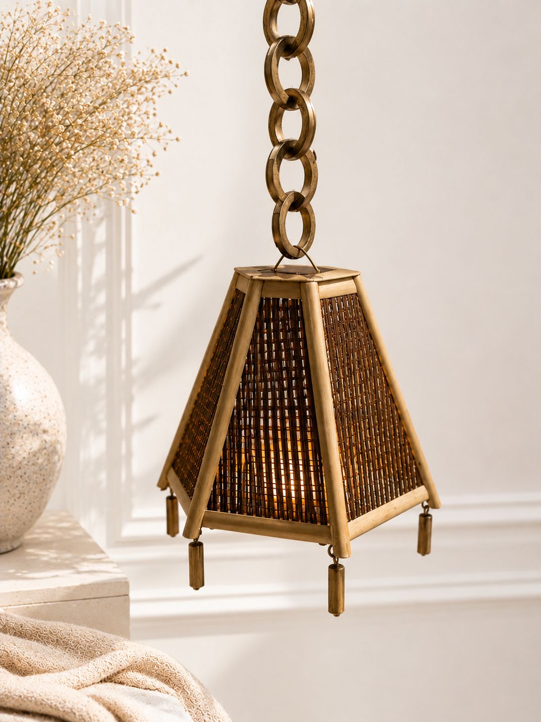 Handcrafted Bamboo Hanging Lantern