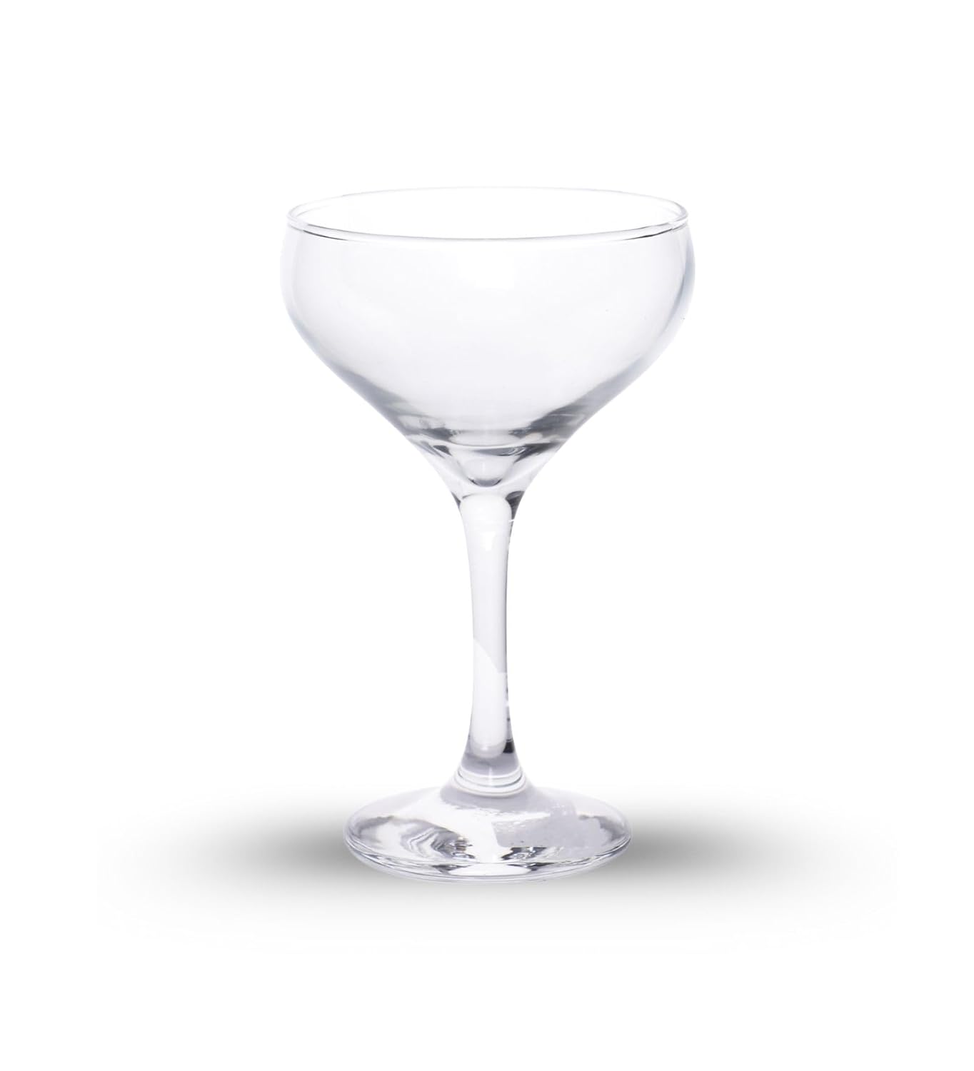 Table & Tale Mistic 220 ml Coupe Set of 6 from Brazil | Crystal Red & White Wine Glasses for Home, Bar, Parties | Elegant Stemware for Cabernet, Pinot Noir, Chardonnay & More