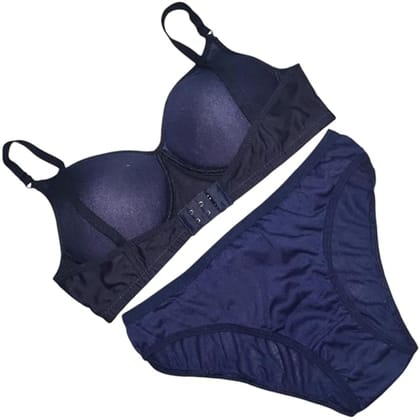 SVAHA Women’s Solid Light Padded Hosiery Bra & Panty Set Pack of 3 | Soft Stretch Lingerie Combo | Everyday Comfortable Innerwear | Sizes 28–40 |