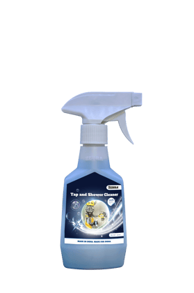 SUNA ZEBRA Tap and Shower Cleaner | Removes Hard Water Stains & Limescale | Chrome & Steel Shine |250 ml
