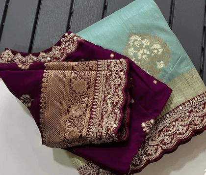 Women's Embroidered Art Silk Saree