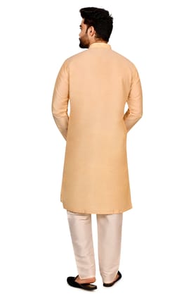 Modern Viscose Kurta Pajama Set For Men (Color - Cream, Size - 36) by G P International