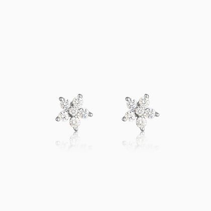 Silver Floral earrings