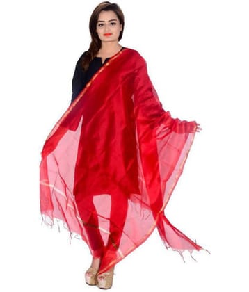 Apratim Red Chanderi Banarasi Dupatta
