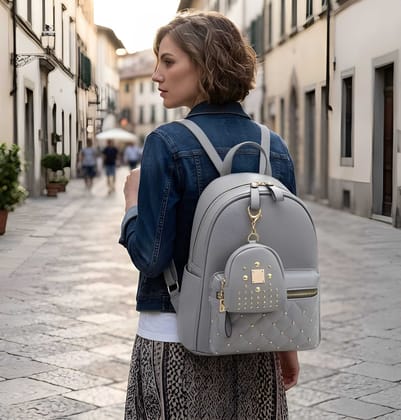 Elegant Women Backpack Purse | Premium PU Leather Travel Backpack | Lightweight Stylish Bag for College & Office