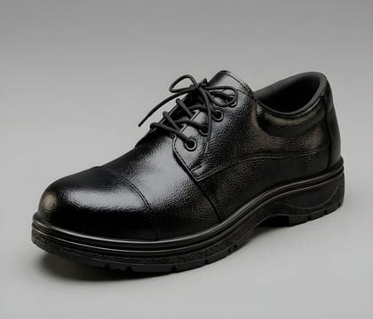 Latest  Stylish Men Leather Black Police Duty Shoes | Lace-Up Formal Uniform Shoes | Comfortable Daily Wear Footwear For Men