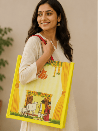 Traditional Indian Wedding Return Gift Bag - Lord Ganesha Design