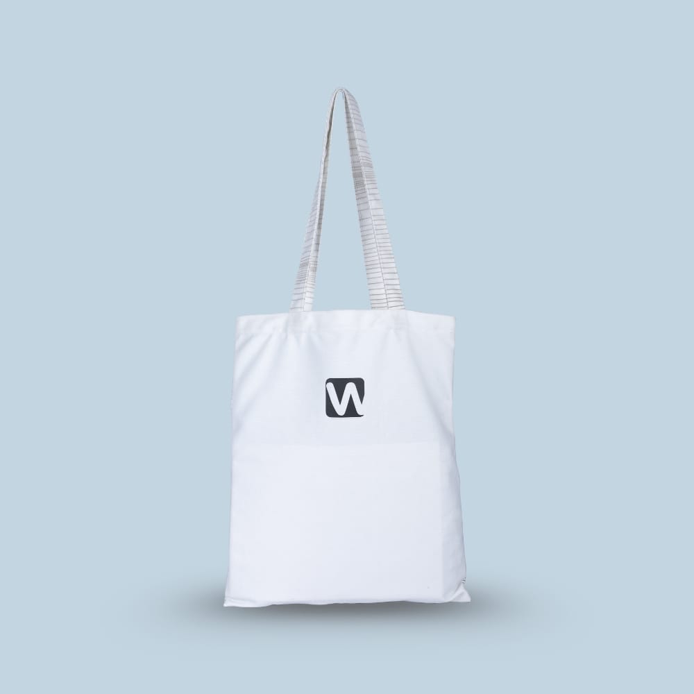 WOTM Recycled Cotton Canvas Tote Bag for Women | College Tote Bag | Canvas Bag for Girls | Foldable Travel & Shopping Tote | Eco-Friendly Cotton Canvas Bag - Handbags | Buy online on ZillyBuy