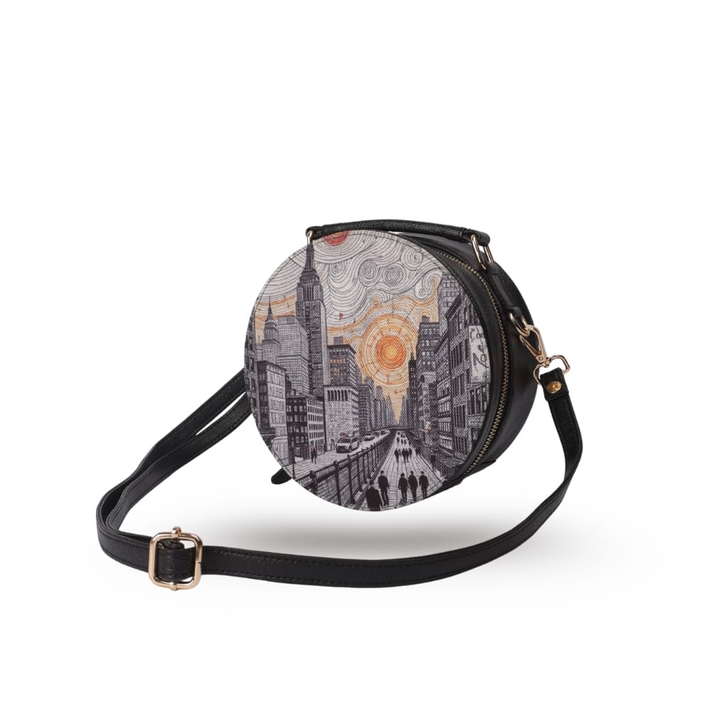 WOTM Round Sling Bag for Women | Travel CrossBody Side Bag for Women | Quirky Sling Purse with Detachable Strap | Birthday Gift for Girls & Girlfriend - Handbags | Buy online on ZillyBuy