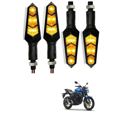 Peculiar Zone Universal Motorcycle Indicator Set of 4 for Hero Splendor, Bajaj Pulsar, Royal Enfield Bullet & All Bikes