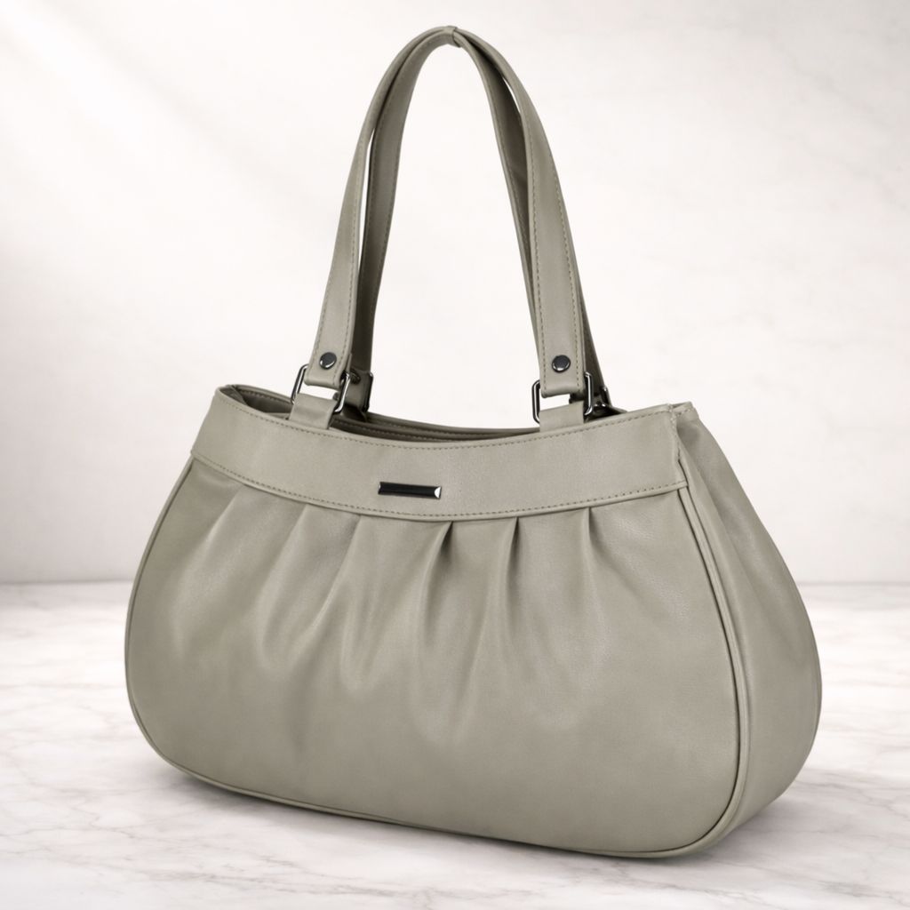 Elegant Women’s Pleated Handbag with Dual Shoulder Straps | Daily Use Stylish Purse