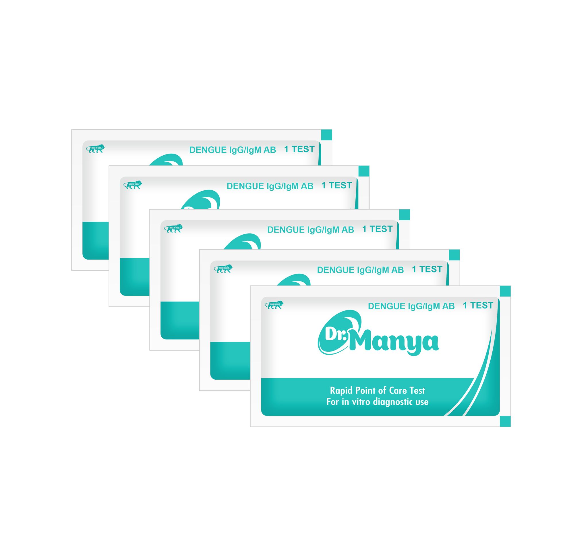 Dr. Manya Dengue IgG/IgM Test Kit Pack of 5 Pcs Rapid Antibody Detection Kit for Dengue Screening