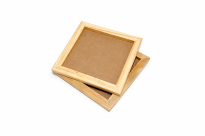 DEVESHA DIY Wooden MDF Frame Base, 8 x 8 Inch (Pack of 2) | Resin Frame for Art, Craft and Decoration